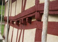 Kalkunterputz und 1. Leinölanstrich