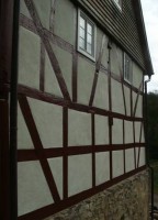 Fachwerk, Leinölanstrich und Kalkputz