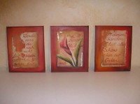 Calla 3-teilig mit Schrift