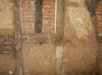 Die Gefache werden aufgearbeitet