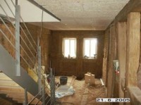 Vorbereitung der Lehmputzarbeiten